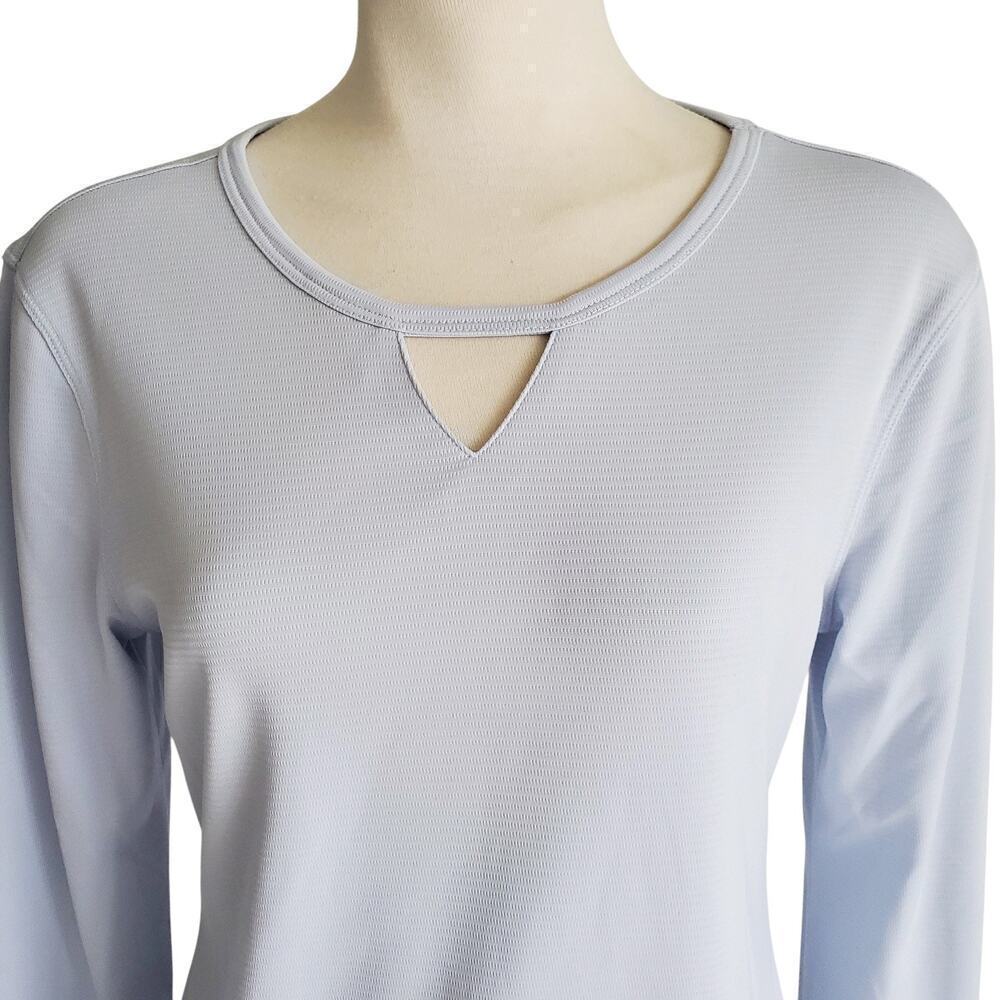 Reel Legends Gray Freeline Ventilated Fabric Athletic Long Sleeve Top Size S - Picture 3 of 13